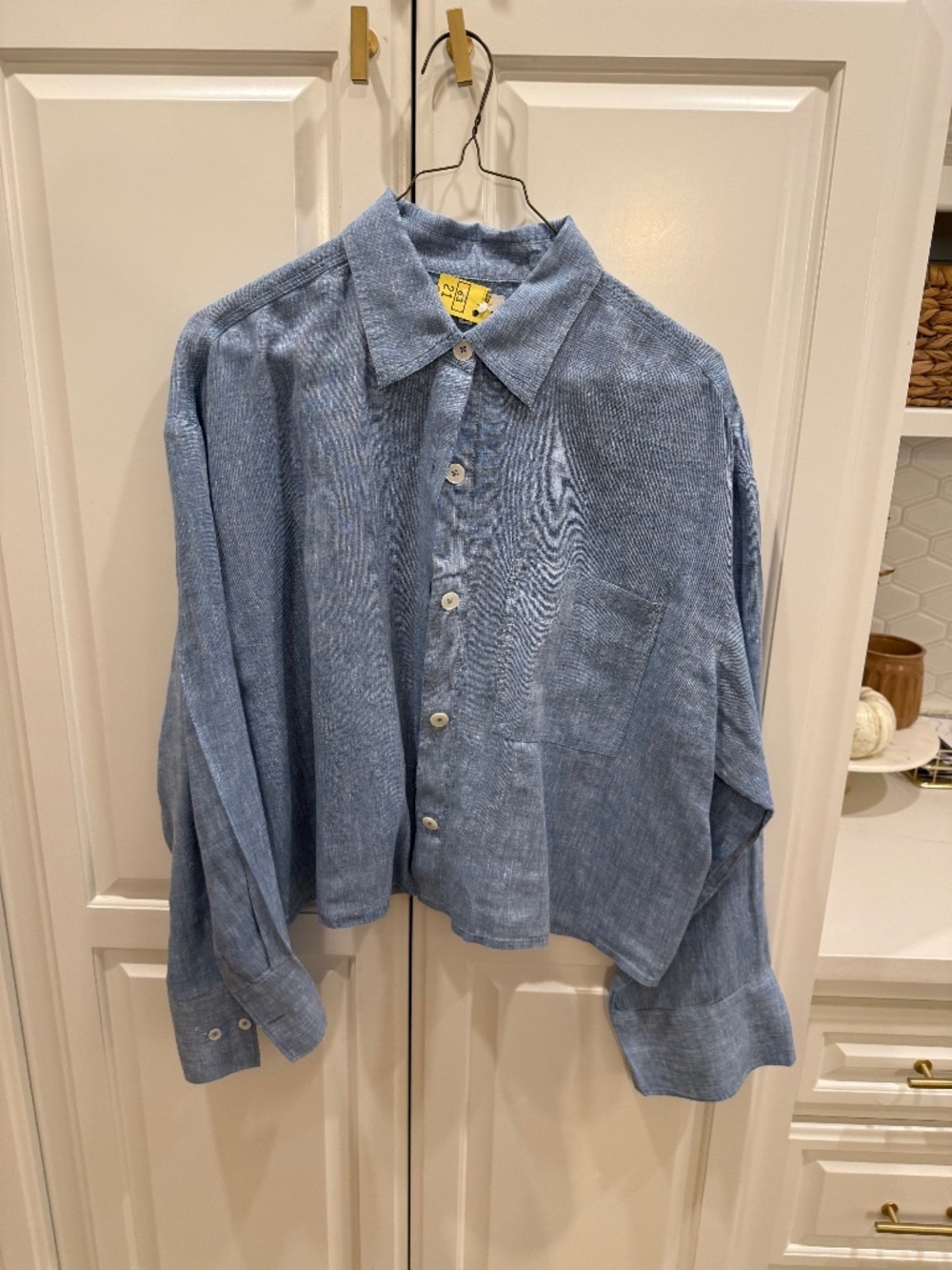Madewell Straight-Hem Shirt in 100% Linen - Medium - Picture 3 of 5